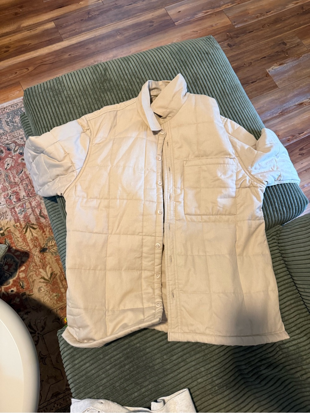 Topman Beige  Quilted Puffer Jacket